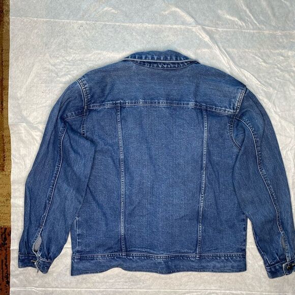 Vintage ST JOHNS BAY Jean Jacket Trucker Boxy 90s Cowgirl Denim Womens M Blue - Picture 3 of 9
